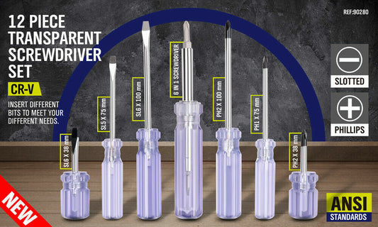 12Pack Screwdriver Double Sided Screw Driver Bit Stubby Repair Tool