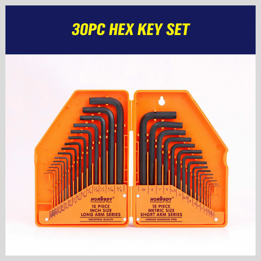 31-Piece Hex Key with T-Handle, Metric & Imperial Sizes Allen