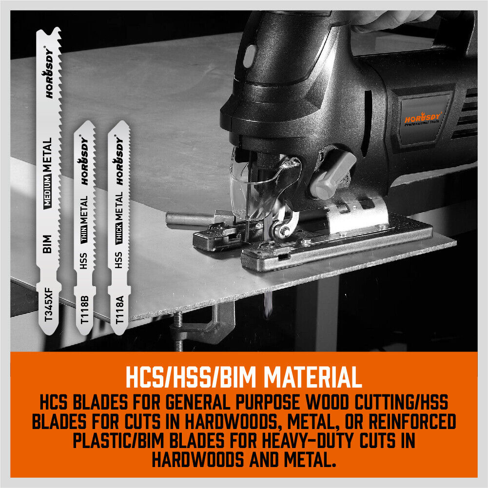25Pack T-shank Jig Saw Blades For Wood Plastic Metal Sheet