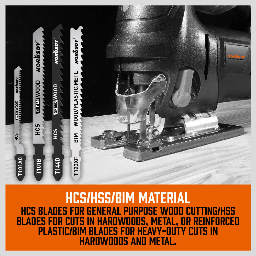 25Pack T-shank Jig Saw Blades For Wood Plastic Metal Sheet