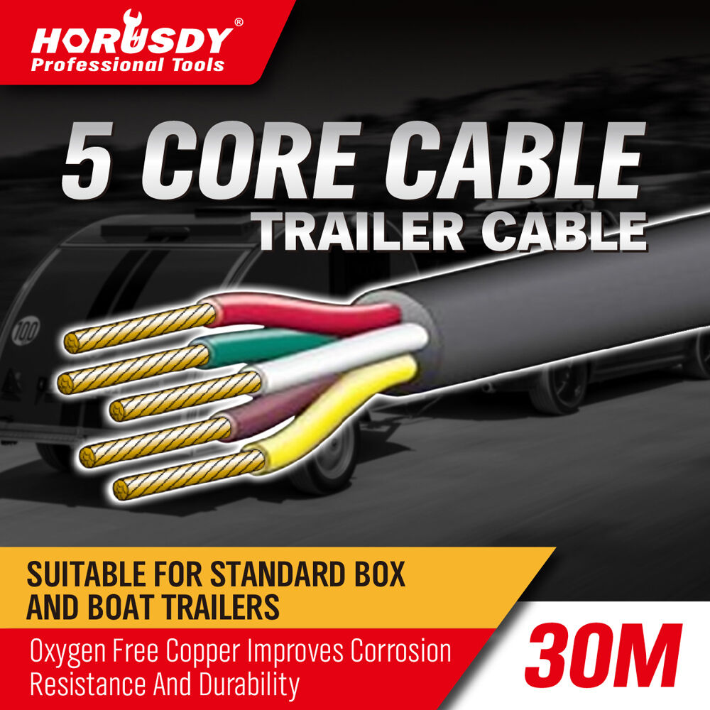 30M 5 Core Wire Cable Trailer Cable Boat Caravan Truck