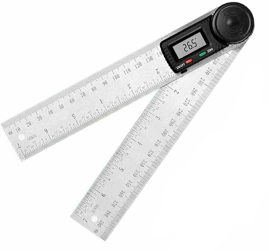 200mm Digital Angle Finder Ruler Protractor Measure Meter Stainless Steel