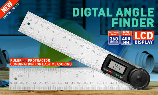 200mm Digital Angle Finder Ruler Protractor Measure Meter Stainless Steel
