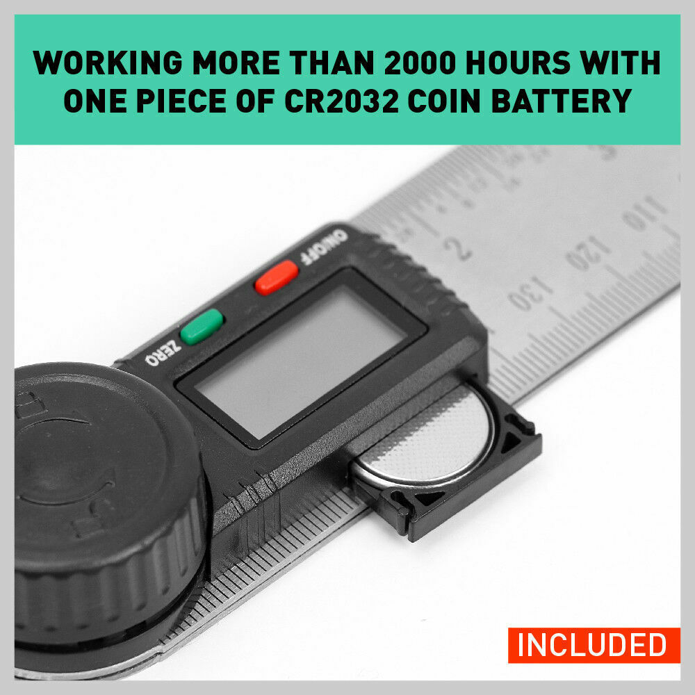 200mm Digital Angle Finder Ruler Protractor Measure Meter Stainless Steel