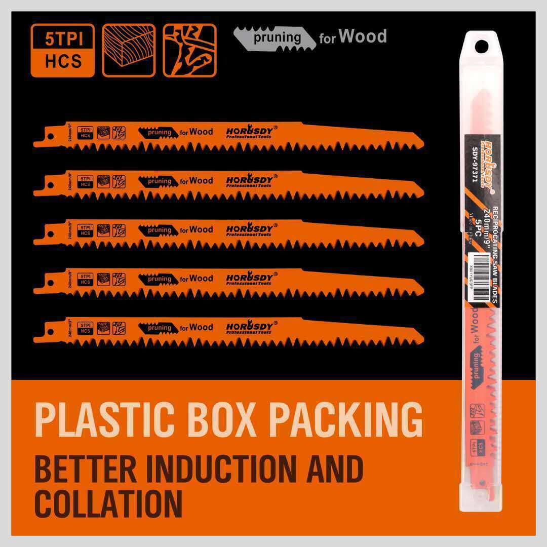 5Pack 9" / 240mm Reciprocating Saw Blades 5TPI Wood Timber