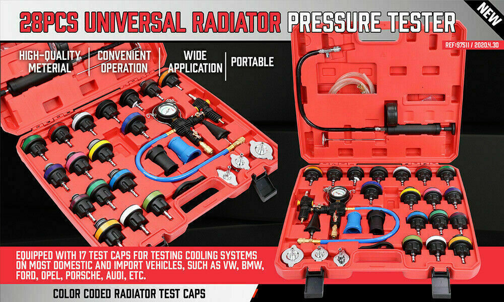 28Pack Radiator Pressure Test Cooling System Leaking Check Refill Vacuum