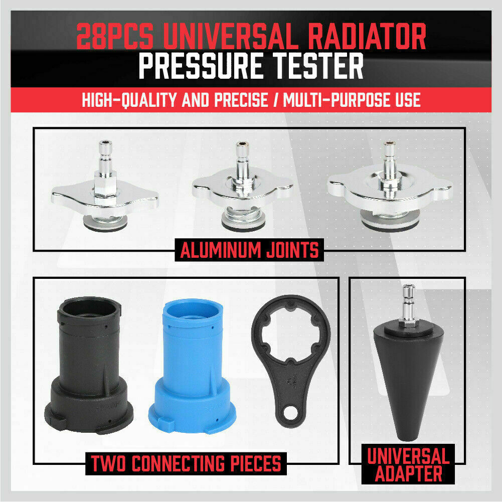 28Pack Radiator Pressure Test Cooling System Leaking Check Refill Vacuum