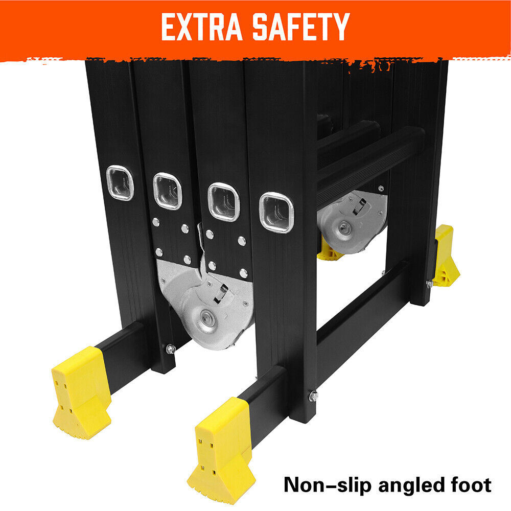 4.7M Multi Purpose Ladder Aluminium Folding Platform Extension Step Non-Slip