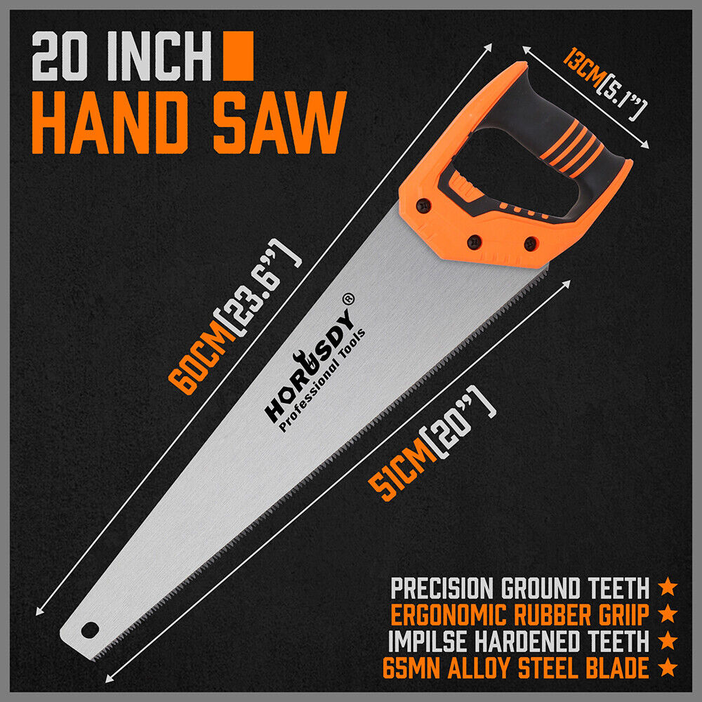 20" Hand Saw Sharp Cut Wood Plastic Cutting Heavy-Duty Crosscut