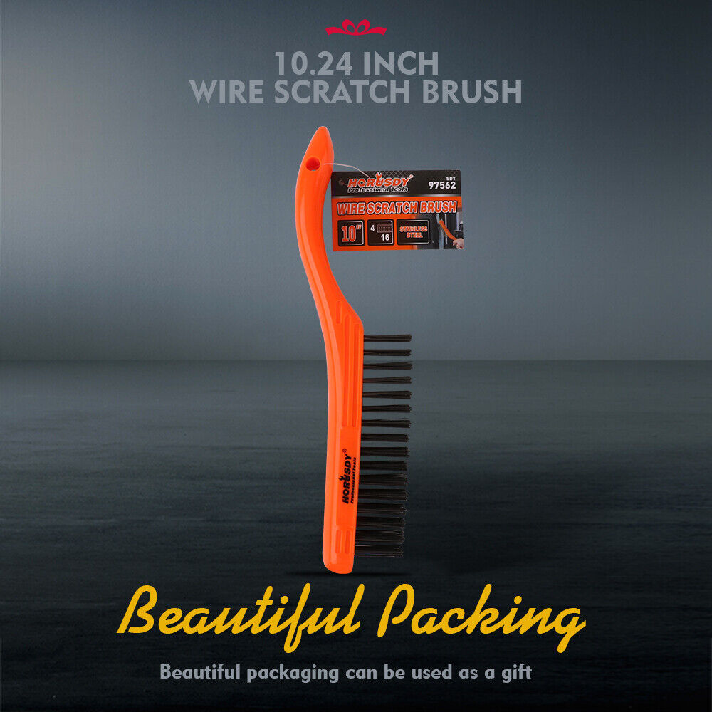 260mm Stanless Brush Anti-Slip Handle Scratch Paint Cleaning Rust Remove