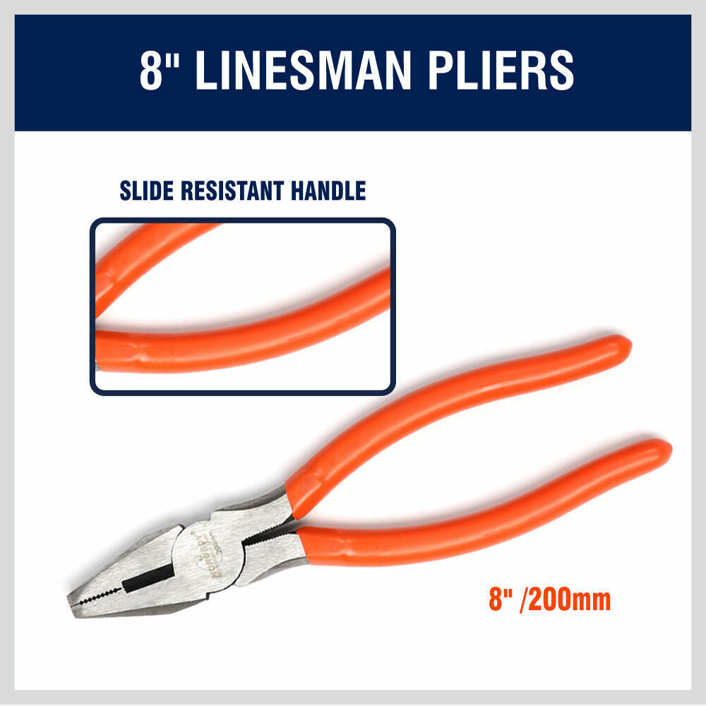 5Pack Pliers Diagonal Linesman Long Nose Groove Joint Slip Joint