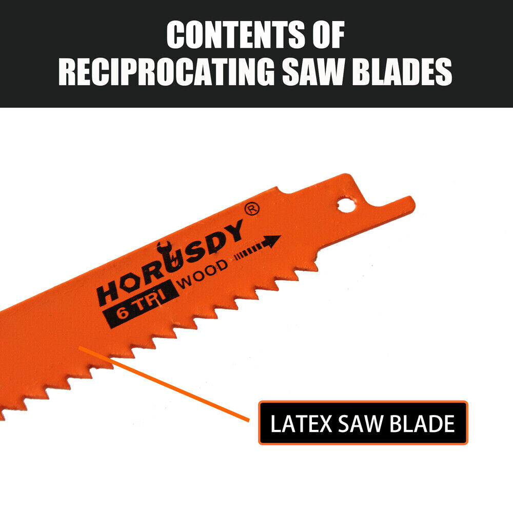 10Pack Reciprocating Saw Blades For Wood Metal Timber Demolition Cutting
