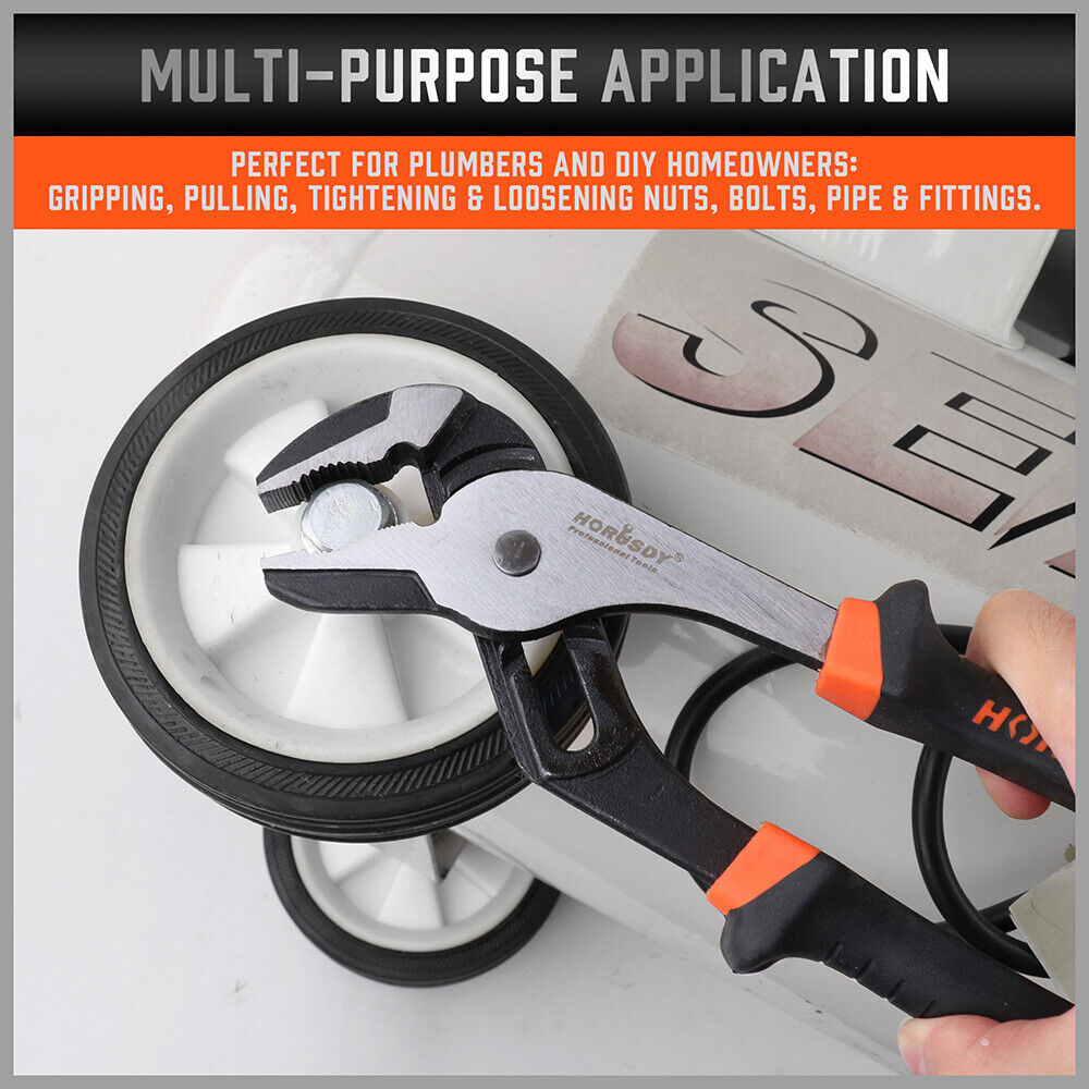 2Pack Groove Joint Pliers 8 & 10-inch Multi Grip Non-Slip