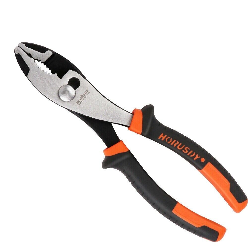 8" Slip Joint Pliers Adjustable Heavy-Duty Jars Non-Slip Grip Handle