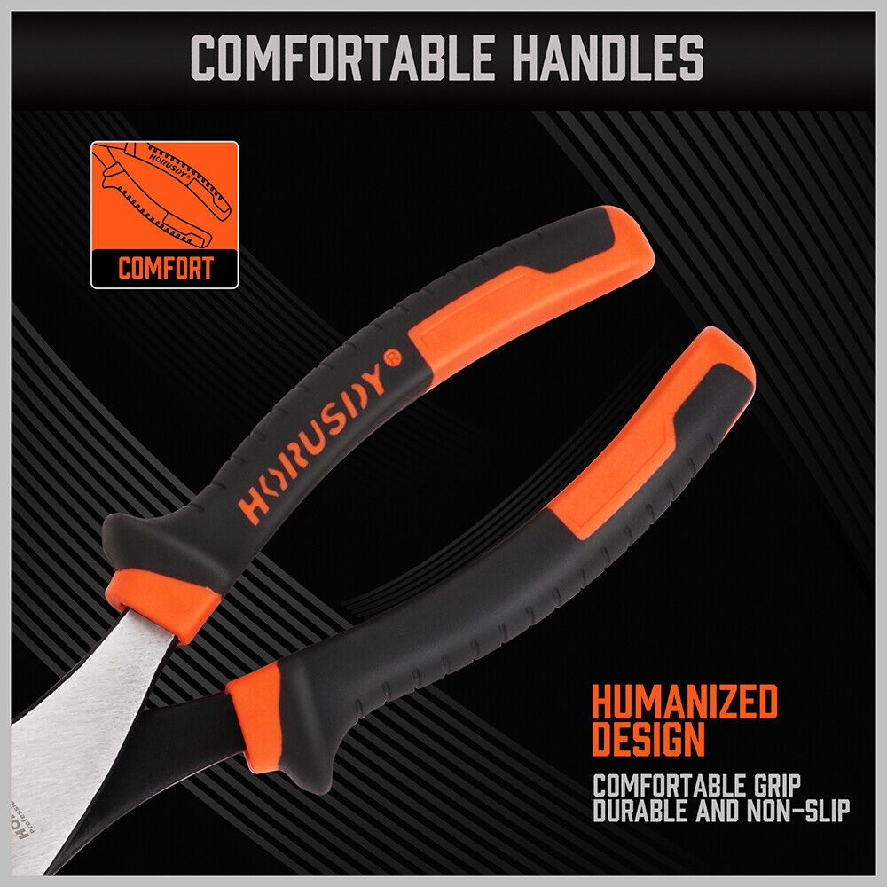 8" Slip Joint Pliers Adjustable Heavy-Duty Jars Non-Slip Grip Handle