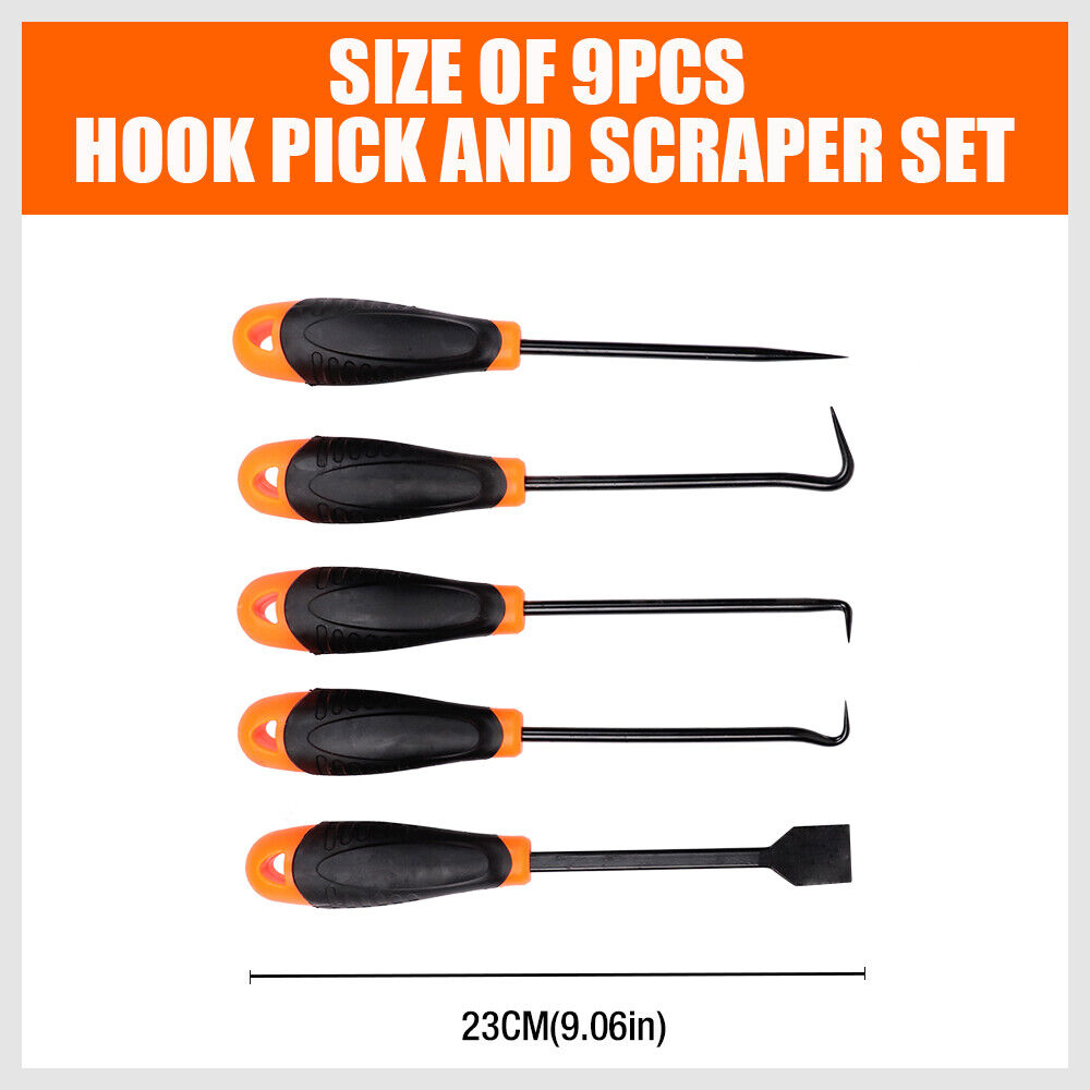 9pc Hook and Pick Tool Scraper ,Large Full & Small