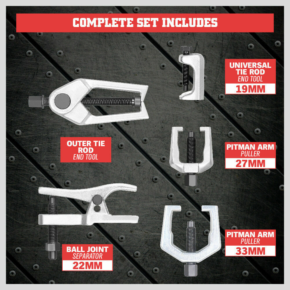 5Pack Front End Service Pitman Arm Tie Rod Bearing Puller