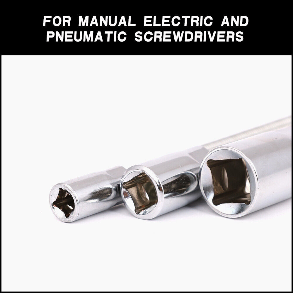 3PC Flexible Socket Extension Bars Shaft 1/2" 1/4" 3/8" Drive