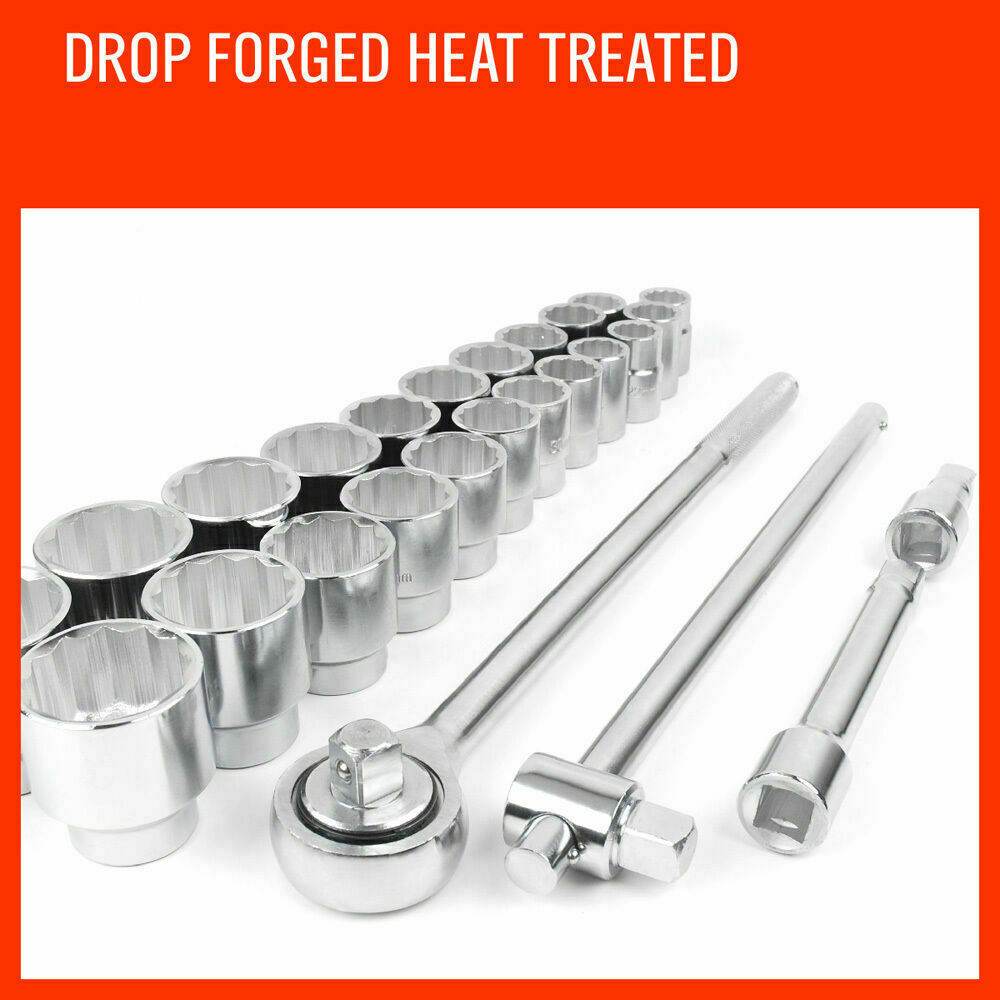 27Pack Heavy-Duty Socket Wrench 3/4" Drive Metric & Imperial Extension