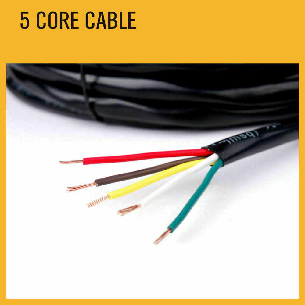 50M 5 Core Wire Cable Trailer Cable Boat Caravan Truck