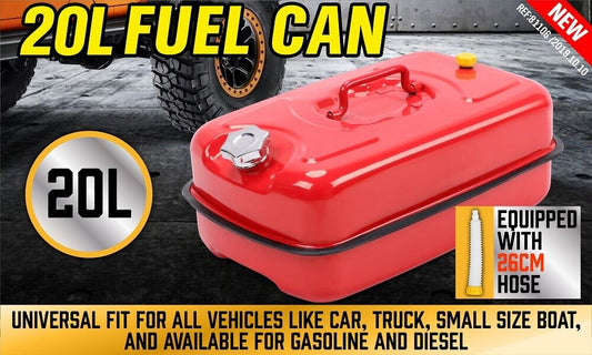 20L Fuel Can Jerry Can Petrol Diesel Spare Container Portable