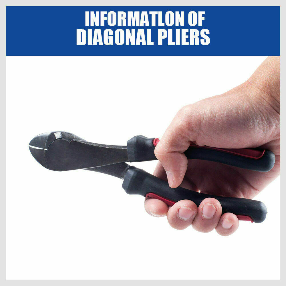 7" Flush Side Cutter Diagonal Cut Pliers Plastic Nippers Cutting