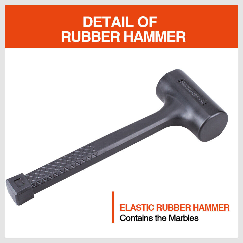 2LB Dead Blow Rubber Mallet Hammer Non Slip Soft Face