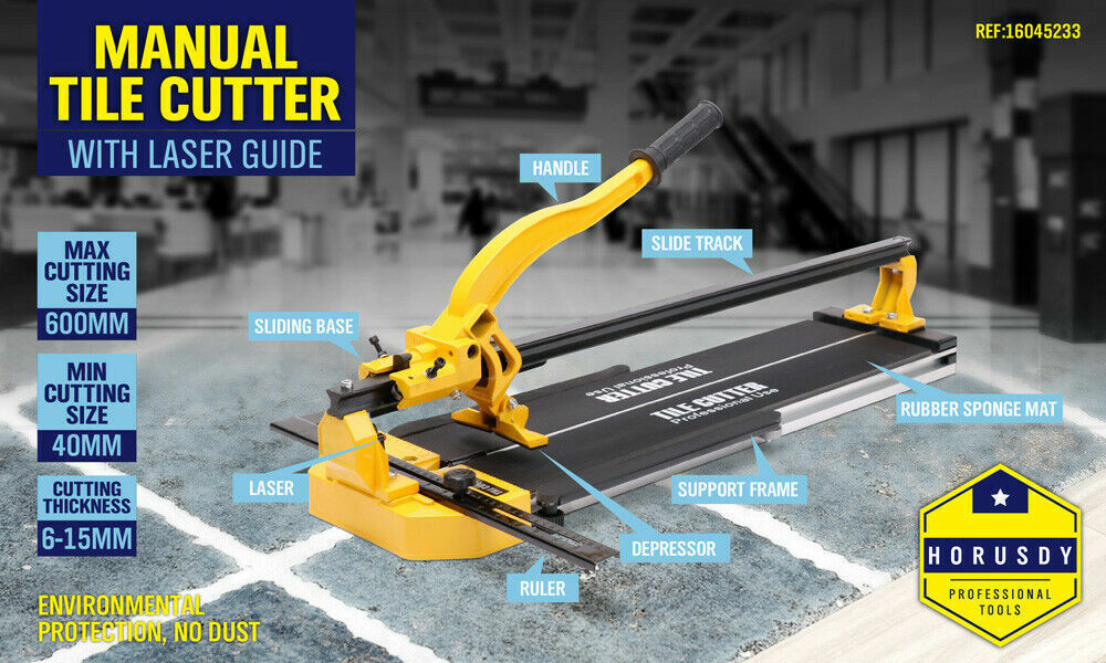 600mm Manual Tile Cutter Laser Guide Home Pro Tile Cutting