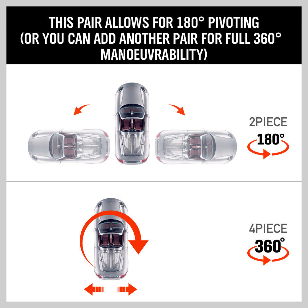 4 Heavy-Duty Wheel Dolly 450 kg 1000 lb Car Positioning