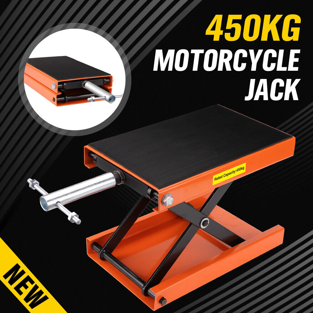 205KG Motorcycle Motorbike Lift Jack Motorcycle Stand Hoist Repair Work