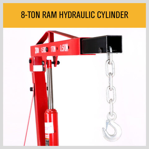 2-Ton Hydraulic Engine Crane Foldable Hoist Stand for Mobile Garage