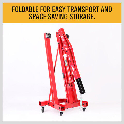 2-Ton Hydraulic Engine Crane Foldable Hoist Stand for Mobile Garage