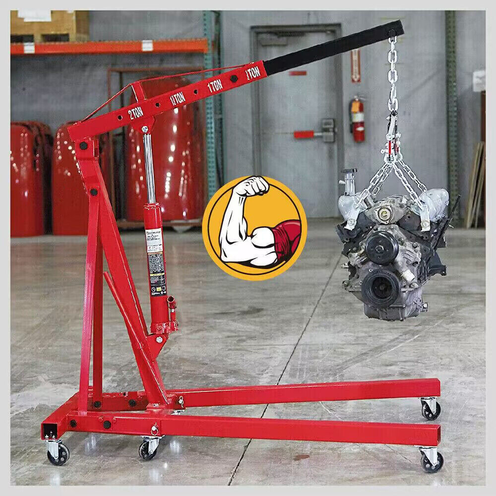 2-Ton Hydraulic Engine Crane Foldable Hoist Stand for Mobile Garage