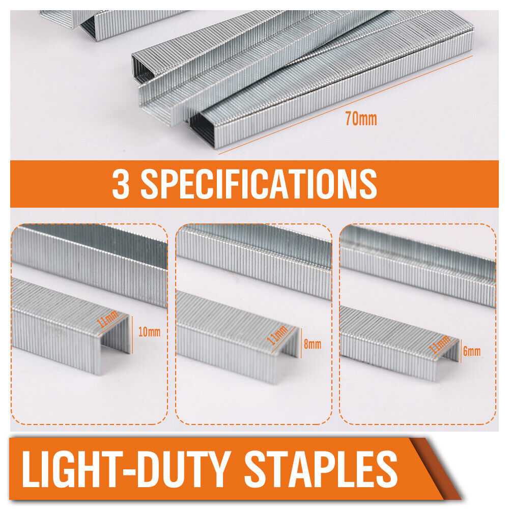 6300Pack Door Shaped Staples Nails 6/8/10mm Staple Gun Stapler Refills