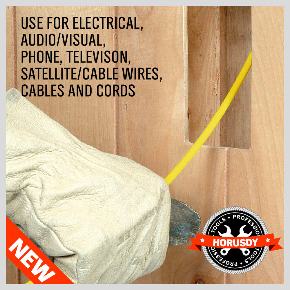 3.3m ⏀ 4mm Fibreglass Electricians Push Pull Rods Cable Cavity