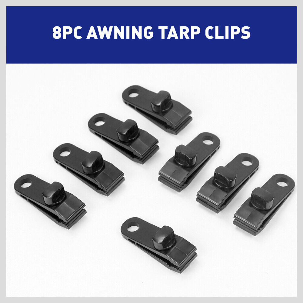 8Pack Awning Tarp Clamp Clips Hangers Survival Tent Emergency Grommet