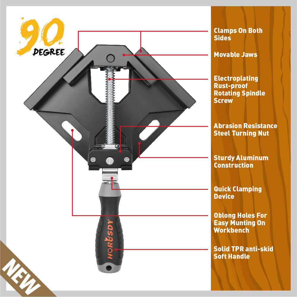 1 90° Quick Right Angle Clamps Corner Clamps Vise Wood-working