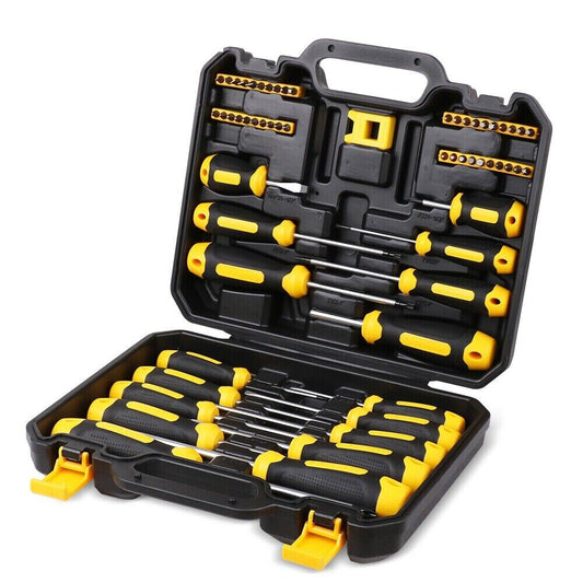 57-Piece Magnetic Screwdriver Slotted Phillips Bit Hex Pozidriv Torx Key