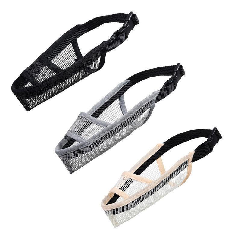 Adjustable XS Size Pet Dog Mask Mouth Muzzle Anti Barking Bite Stop Chewing Mask - Black