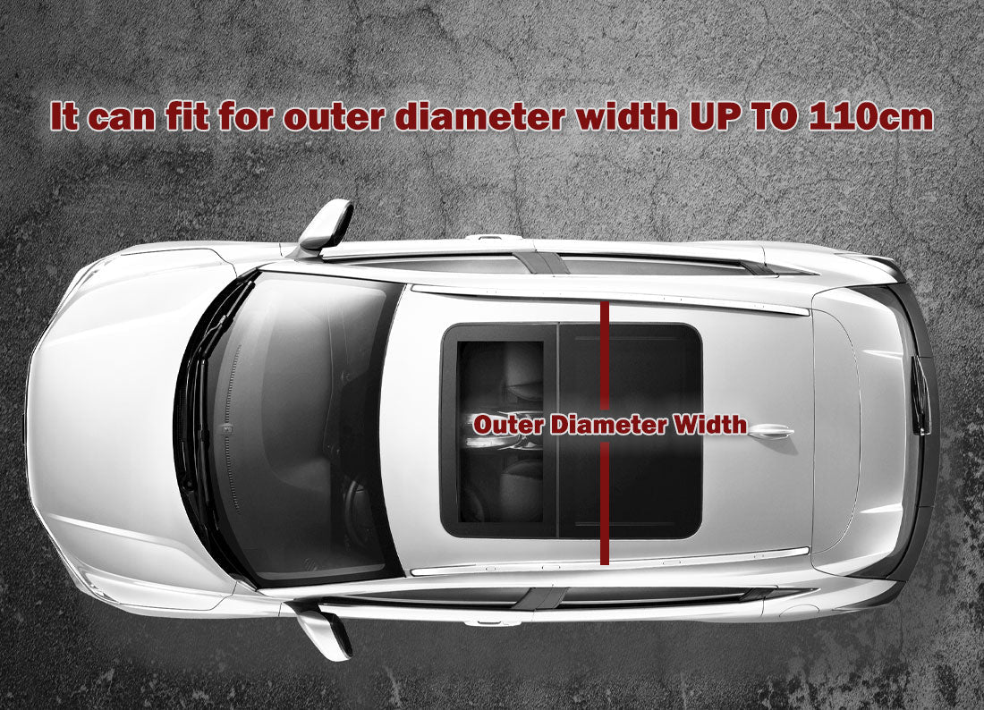 125CM Universal Adjustable Aluminum Alloy Car Roof Rack Cross Bars