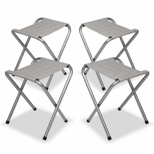 Portable Folding Picnic Camping Set BBQ Party Aluminium Table 4 Foldable Chairs