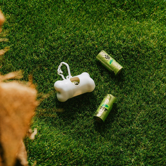 Pet Dog Poop Dispenser and 45 Biodegradable Unscented Waste Bags