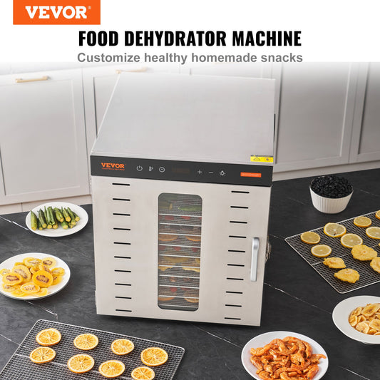 10 Trays Food Dehydrator Machine Stainless Steel 1000W