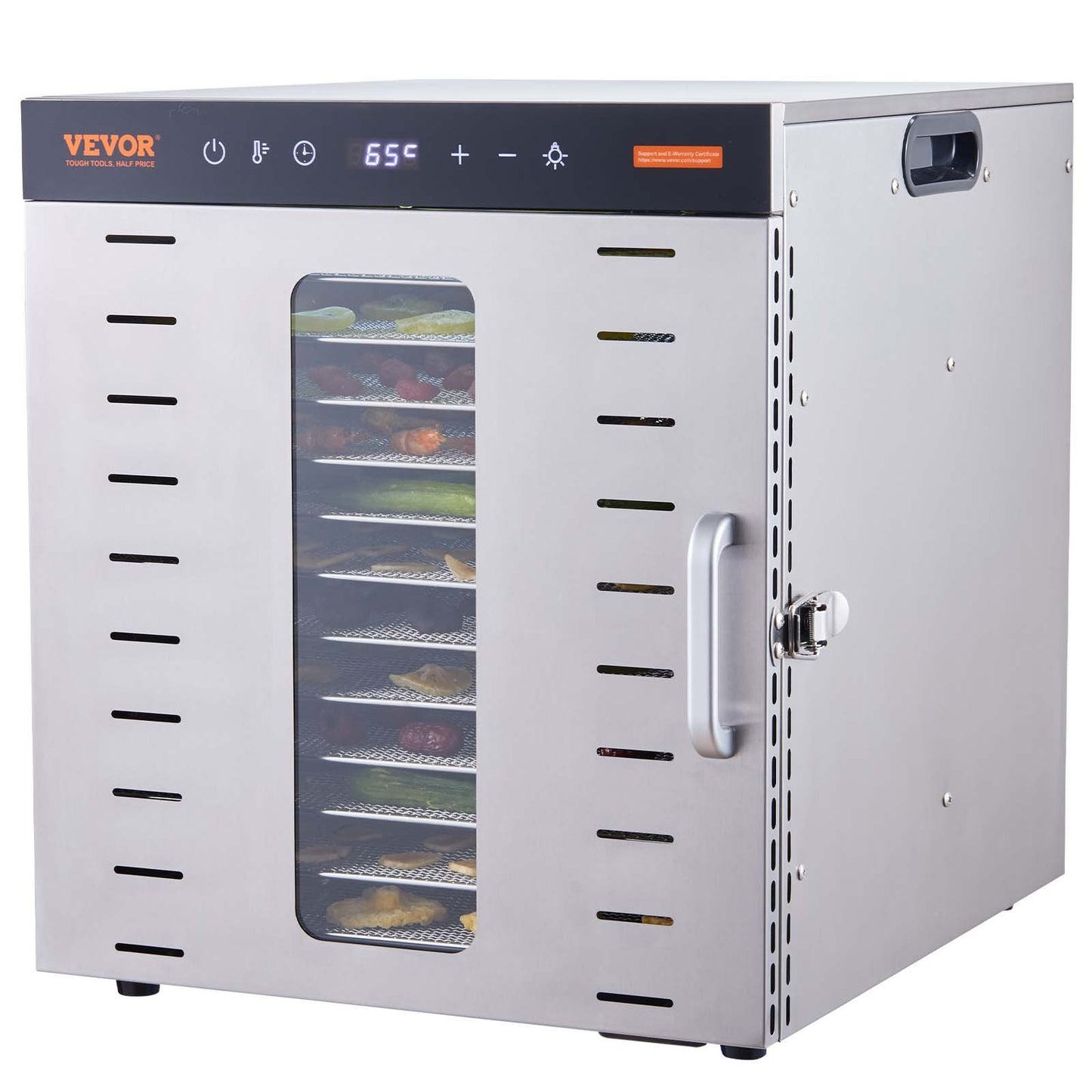 10 Trays Food Dehydrator Machine Stainless Steel 1000W