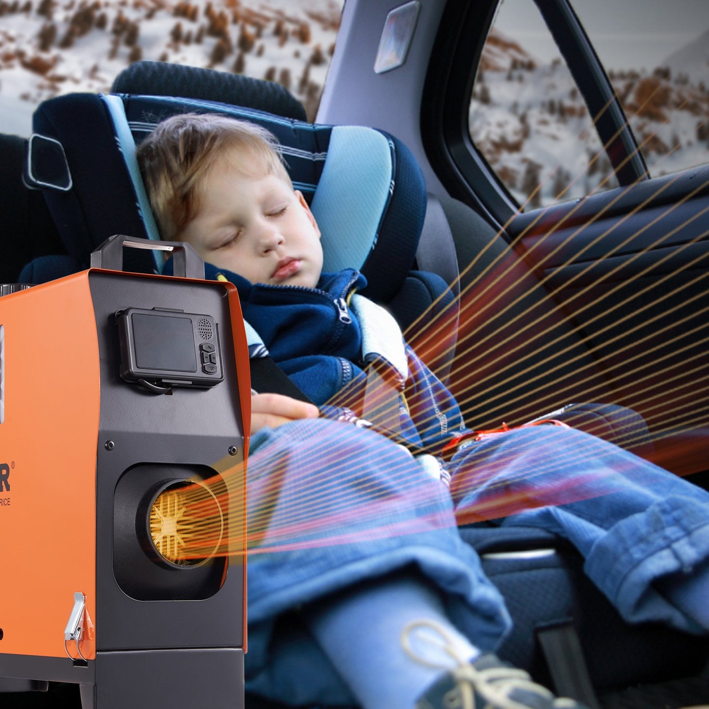 8KW Diesel Heater with Automatic Altitude Adjustment Remote Control and LCD