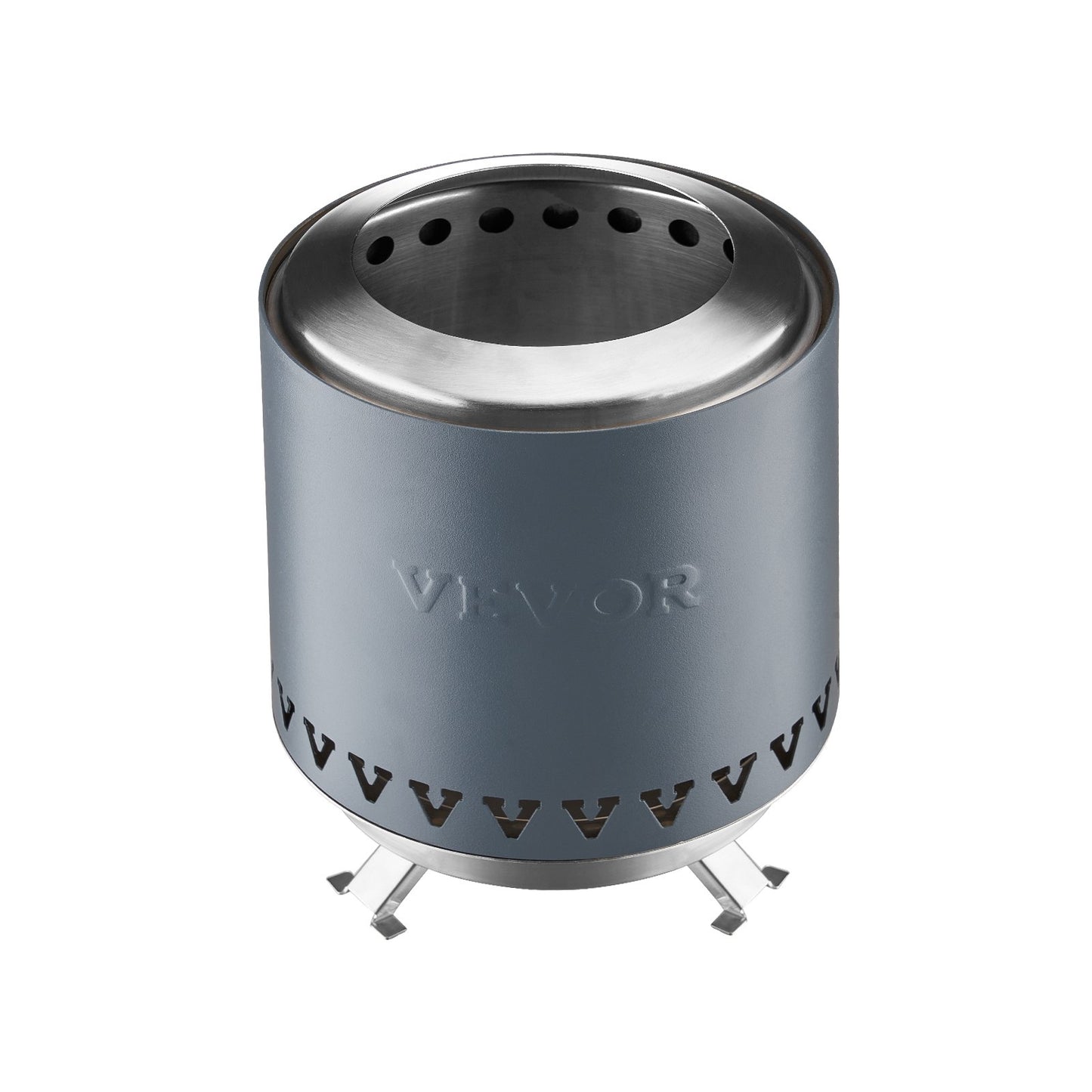 VEVOR Tabletop Fire Pit 6 inch Stainless Steel Fireplace Indoor Outdoor Blue