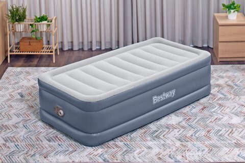 Bestway 1.91m x 97m x 51cm Tritech Air Inflatable Mattress Twin Built-in AC Pump