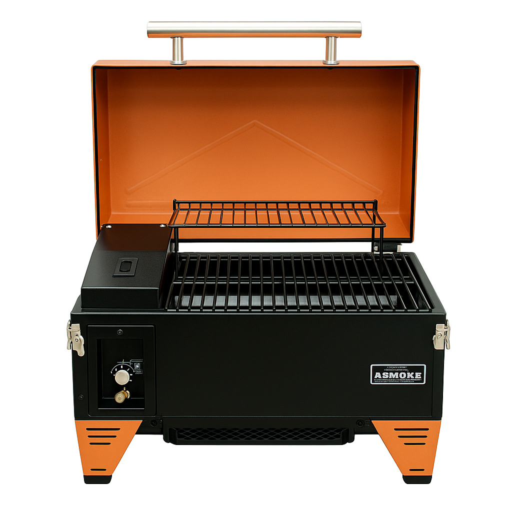 Asmoke AS350 Portable Wood Pellet Grill - Cyder Black