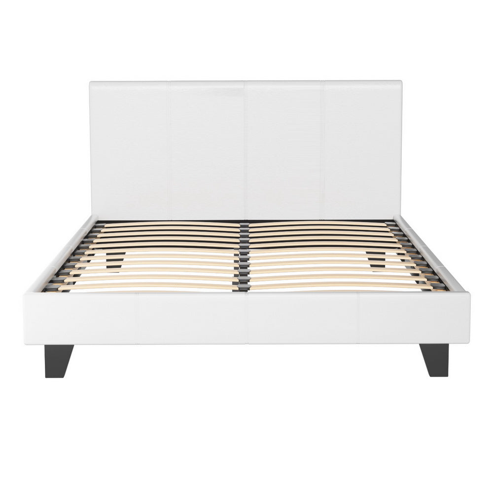 Artiss Bed Frame Double Size White NEO