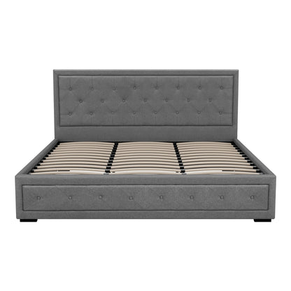 Artiss Bed Frame King Size Gas Lift Grey TIYO